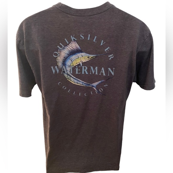 QUIKSILVER Waterman Collection Fishing Tee Shirt Men S Small - Picture 1 of 6